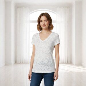 2 for $20 Hard Tail Forever White Tee Shirt - White Burnout T-Shirt Top Logo